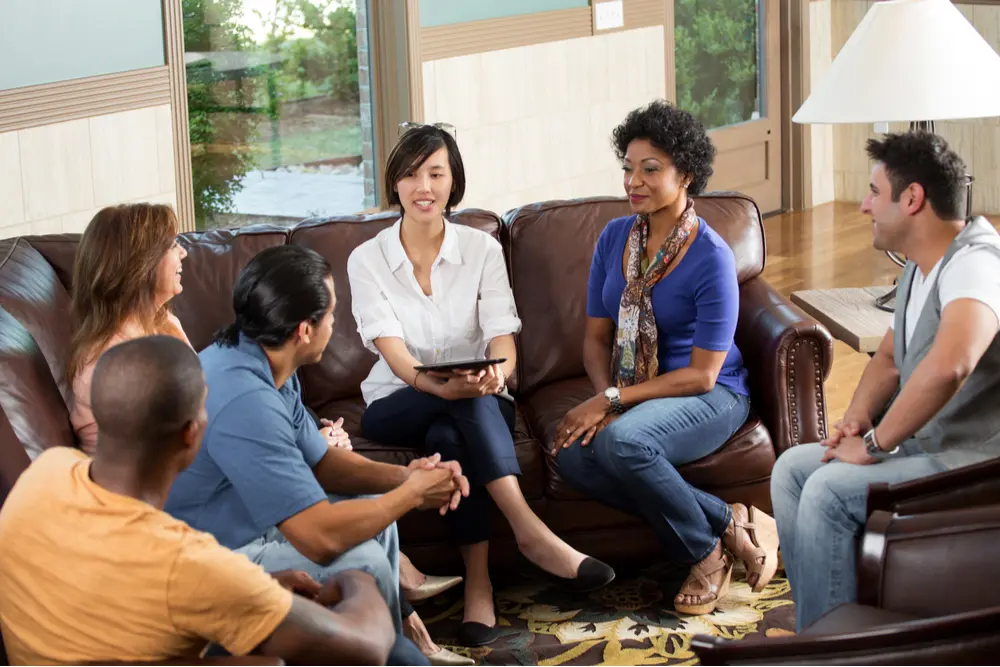 Outpatient rehab may include group therapy or support groups to help connect clients with others facing similar struggles.